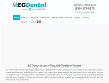 Tablet Screenshot of egdentalmex.com